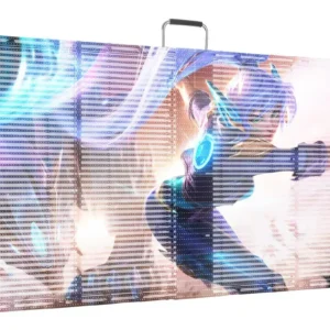 Creative Curved Transparent LED Display Screen | Flexible Transparent Adhesive LED Film Screen | Soft Holographic Invisible LED Screen