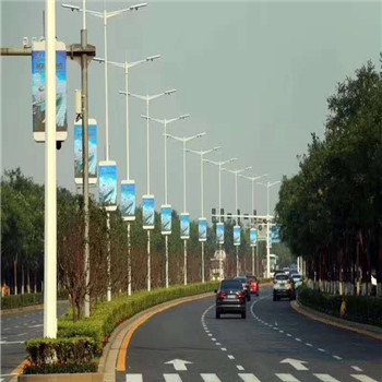 double sided Advertising Pole Lamp Post LED Screen display
