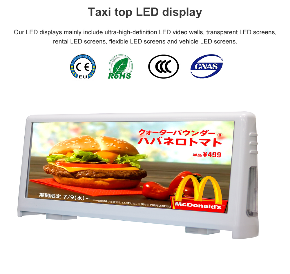 Outdoor Car LED Display Screen Taxi Top LED Display P5 Outdoor LED Display  Car LED Video Display Advertising LED Display for Taxi - China Taxi Top LED  Display, Taxi LED Screen