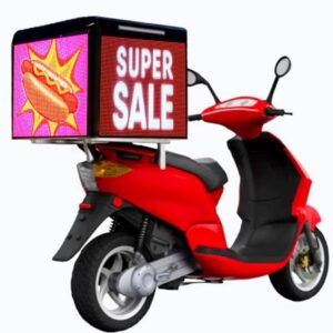 Takeaway LED Delivery Box Display Moving Advertising For Motorcycle Motorbike LED Food Delivery Box & Bag