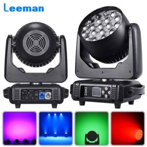 19x15W LED RGBW Beam + Wash Zoom Moving Head Light DMX512 DJ Disco Party Bar Dance Floor Stage Effect Lighting Equipment