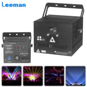 1W 2W 3W 4W 5W ILDA 3D RGB Scan Beam Laser Light Disco Bar Club Wedding Dance Party Christmas Effect Lamp Pojector