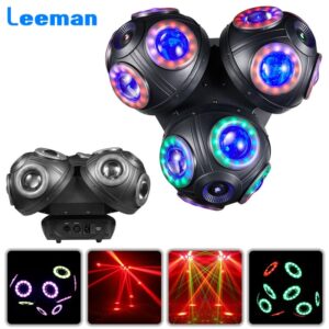 3 Head Beam Moving Head Light 12x10W CREE 4IN1 + RGB laser + 144 pcs 5050RGB lamp beads DMX stage lighting suitable for Dj disco party KTV club indoor light