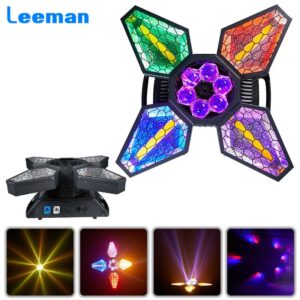 300W LED Retro Bee Eye Moving Head Light 4 in 1 Background Mixed Colourful Effect DMX Sound Control for DJ Party Disco Show