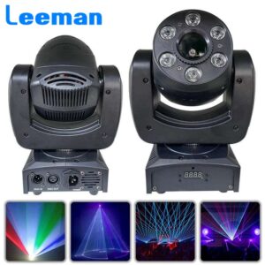 3W Laser + 6X4W LED RGB Moving Head Light Scanning Pattern Laser Animation Wash Effects for DJ Bars Clubs Wedding DMX