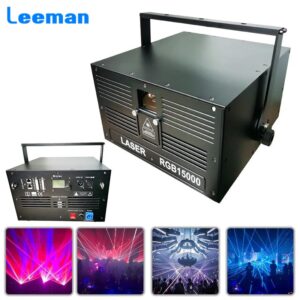 45Kpps 15W Full Color RGB Laser Light Pattern Animation Scanning Effect Laser Projector light shows outdoor DJ Disco