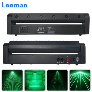 6 Eyes Stage Effect Green Laser Bar Beam Lighting for DJ Disco Party Wedding Moving Head Projector Wash Spot DMX512 RDM
