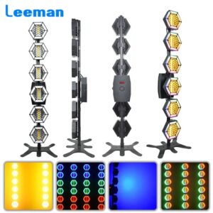 6X50W COB Warm White + RGB SMD Pixel Linear Retro Flash Light Wall Wash Flash Horse Racing Effect DMX512 DJ Disco Party Stage Effects
