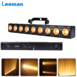 9x12W LED Amber COB Gold Beam Wash Effect Bar Light Remote Control Stage Ligthing Strobe Horse Racing Party Dj Disco Bar DMX