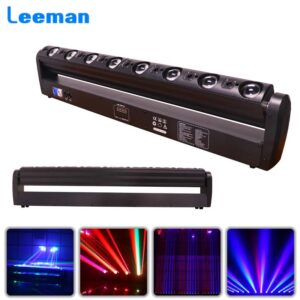 Dj Moving Head Laser Light 8+8 eyes Red Laser RGB LED Beam Lighting DMX512 For Stage Night Club Bar Dance Floor