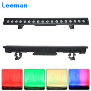 IP65 Waterproof Full Color 18X8W RGBW 4IN1 LED Wall Washer DMX Control Device Suitable for Disco DJ Stage Bar Decoration