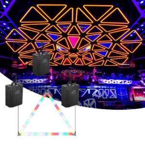 Kinetic LED Triangle Light Kinetic Triangle LED Tubes Bar Kinetic Lighting Led lifting kinetic tube 3 DMX Control Winch and LED Kinetic   System Triangle Tubes
