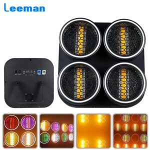 LED 4x30W COB Amber Warm White With RGB 120W LED SMD Ring Retro Splicing Party Wedding Background Wash Effect Strobe Stage