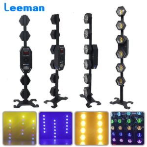 LED 6x50w High Bright Amber + 72PCS RGB LED DMX Retro Stage Lighting Party Background Light for Concert Wedding Event Show