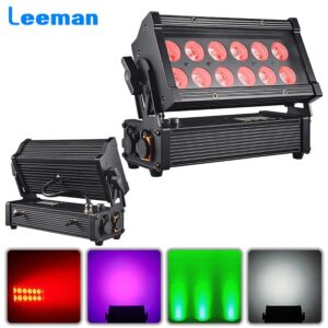 Waterproof IP65 12x18W RGBWA+UV 6 in 1 LED With Battery Wash Light Wireless Remote Control Stage Light Party Wedding DJ Disco