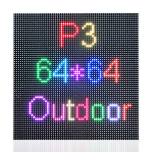 Outdoor P3 LED Module 192x192mm | Full Color LED Display Video Wall Panels | SMD1415 RGB LED Matrix Panel 64x64 dots.