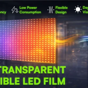 Leeman transparent film led screen 1000x240 | P5 Ultra transparent Film LED screen price