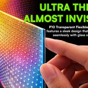 Leeman Flexible Soft P4-8 Adhesive Transparent LED Film Screen 1000x240