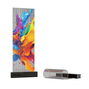 Adhesive And Soft P6 Transparent Flexible LED Film Screen 1000x240 | High Brightness FILM Series Self-Adhesive Transparent LED Display