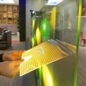 LEEMAN FILM Series Self-Adhesive Transparent LED Film Screen P4-8 ultra transparent film led screen price